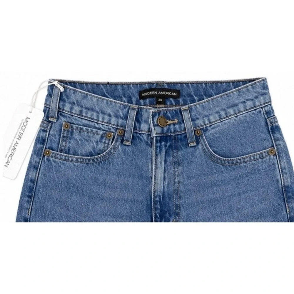 Modern American Jackson High Rise Straight Leg Jeans Smokey Blue  Size‎ 26 NWT
